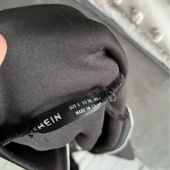 Black high neck, long sleeve, cuffed jumpsuit. Worn once SIZE S. - Picture 5 of 5